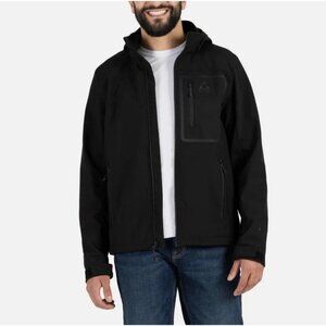 Gerry Men's L Softshell Jacket Water & Wind Resistant Bonded Fleece Black N0080